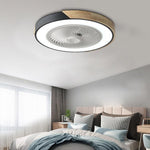 Round Square Integrated LED Bladeless Ceiling Fan Light with Remote Control