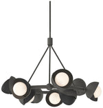 Brooklyn 32"W 9-Light Black Accented Natural Iron Double Shade Ring Pe