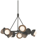 Brooklyn 32"W 9-Light Bronze Accented Iron Double Shade Ring Pendant