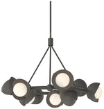 Brooklyn 32"W 9-Light Smoke Accented Natural Iron Double Shade Ring Pe