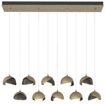 Brooklyn 44.5" Gold & Oil Rubbed Bronze Rectangular Long 2-Shade P
