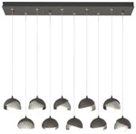 Brooklyn 44.5" Iron & Sterling Rectangular Long 2-Shade Pendant