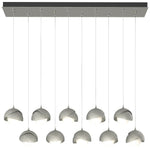 Brooklyn 44.5" Sterling & Sterling Rectangular Long 2-Shade Pendan