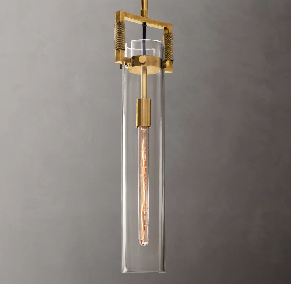 Machinist Glass Cylinder Pendant