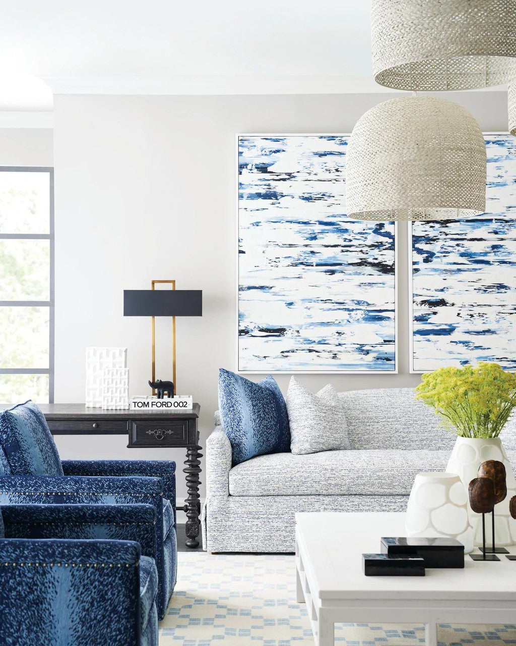 Piero Large White Chandelier