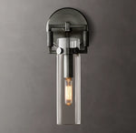 Machinist Glass Cylinder Sconce 9"
