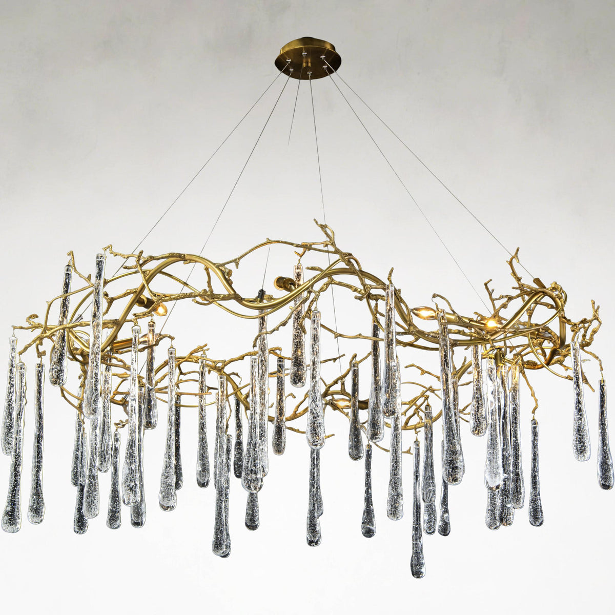 Leahs 8-Light 51-Inch Brass Ceiling Chandelier