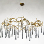 Leahs 8-Light 51-Inch Brass Ceiling Chandelier