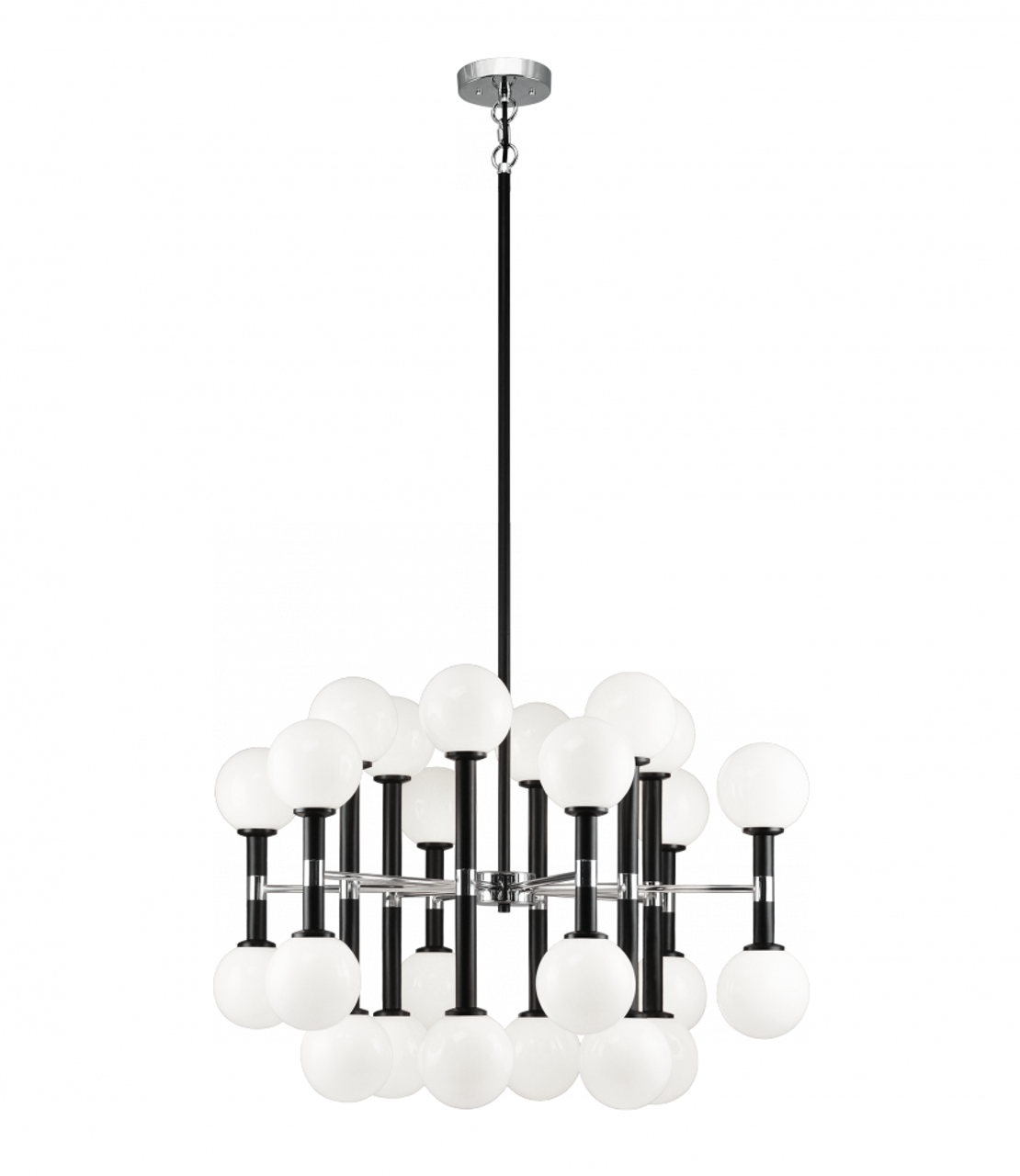 Stellar Chandelier, 24-Light, Black, 30"W (C75324BKOP 305UT85)