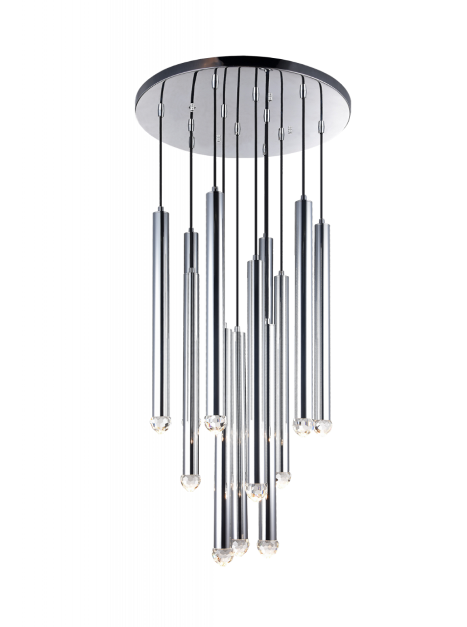 Particles Pendant, 12-Light, Brass, 38"W (C58212AGOP 305UR6K)