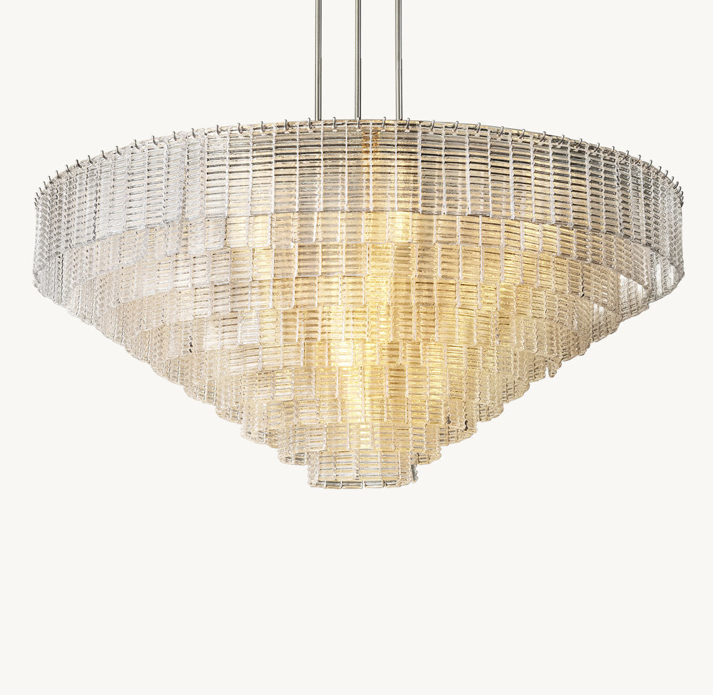 Sirene Clear Glass Round Chandelier 65"