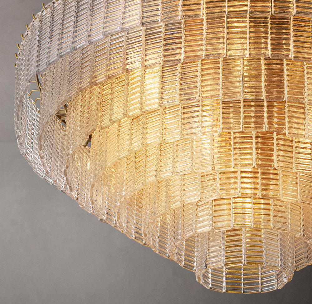 Sirene Clear Glass Round Chandelier 65"