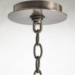 Six-Light Acrylic and Nickel Ceiling Chandelier