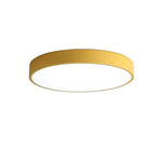 Modern Painted Plastic Matte Black Flush Mount Light with Integrated Dimmable LED Light