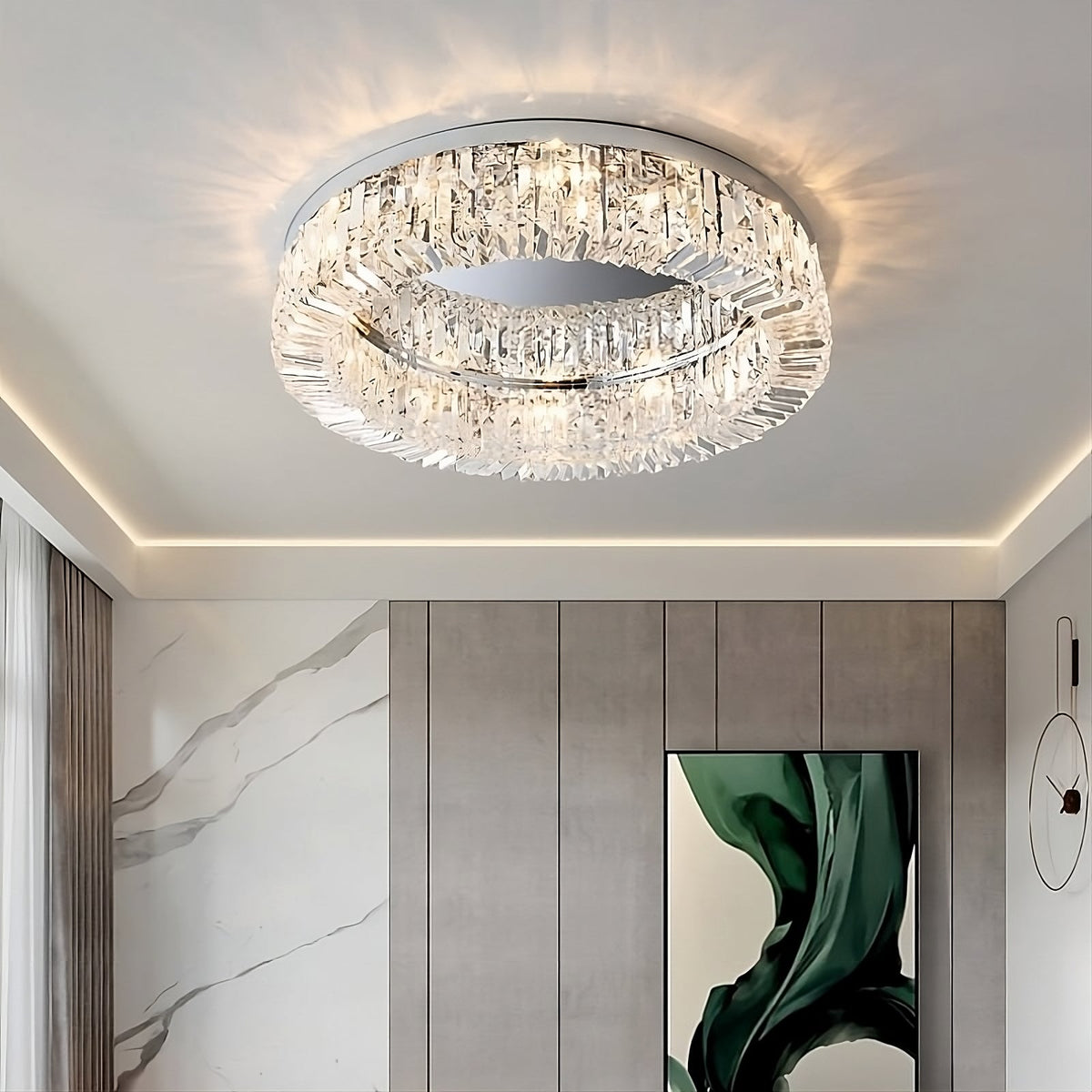 Specchio Crystal Ceiling Light Fixture