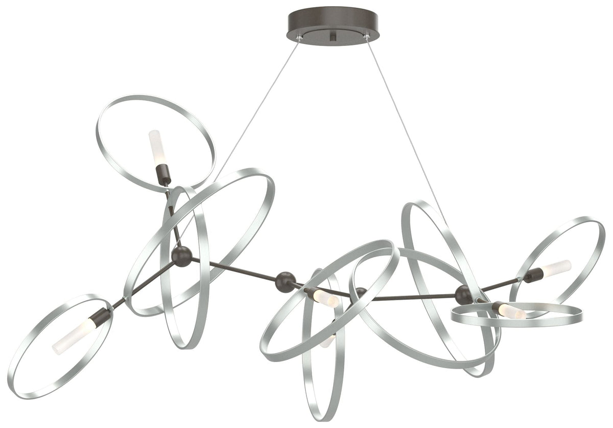 Celesse 32"W Vintage Platinum Accented Dark Smoke Standard Pendant