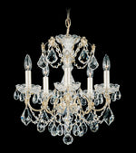 Century Chandelier, 5-Light, French Gold, Clear Heritage Crystal, 17"W (1704-26 17UXJG)