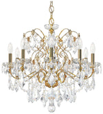 Century 22"H x 26"W 9-Light Crystal Chandelier in Polished Gold