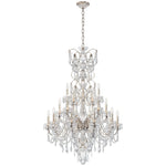 Century 54.5"H x 37"W 20-Light Crystal Chandelier in Antique Silv