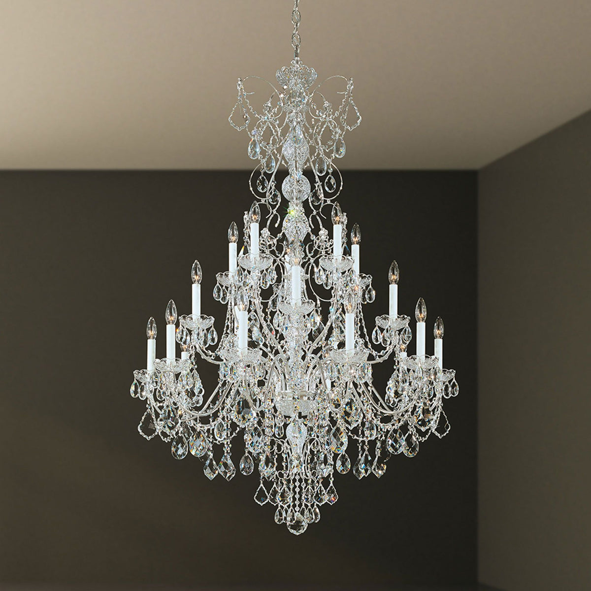Century 54.5"H x 37"W 20-Light Crystal Chandelier in Etruscan Gol