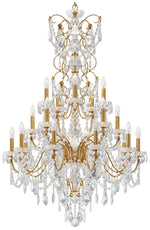 Century 54.5"H x 37"W 20-Light Crystal Chandelier in Heirloom Gol