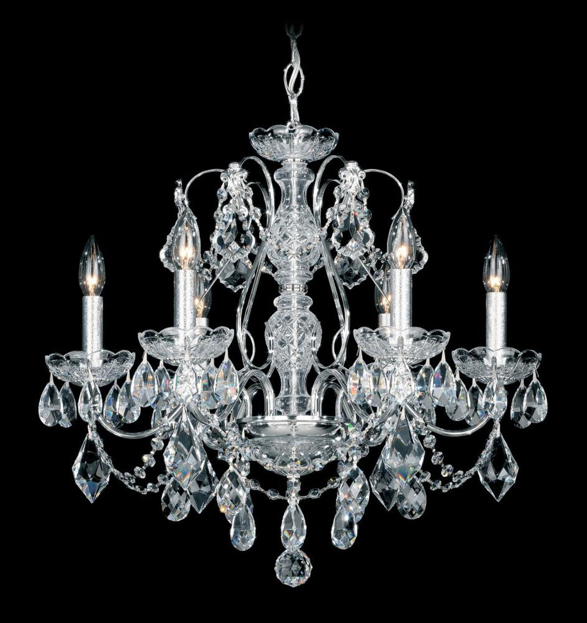 Vesca Chandelier, 9-Light, Heirloom Bronze, Clear Heritage Crystal, 45"W (VA8339N-76H 1HPKML)