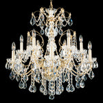 Vesca Chandelier, 5-Light, Antique Silver, Clear Heritage Crystal, 23"W (VA8355N-48H 1HPKMT)