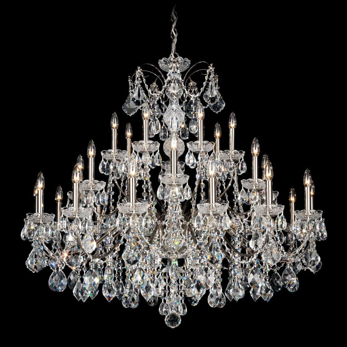 Century Chandelier, 12-Light, Etruscan Gold, Clear Heritage Crystal, 30"W (1712-23 1HPVG4)