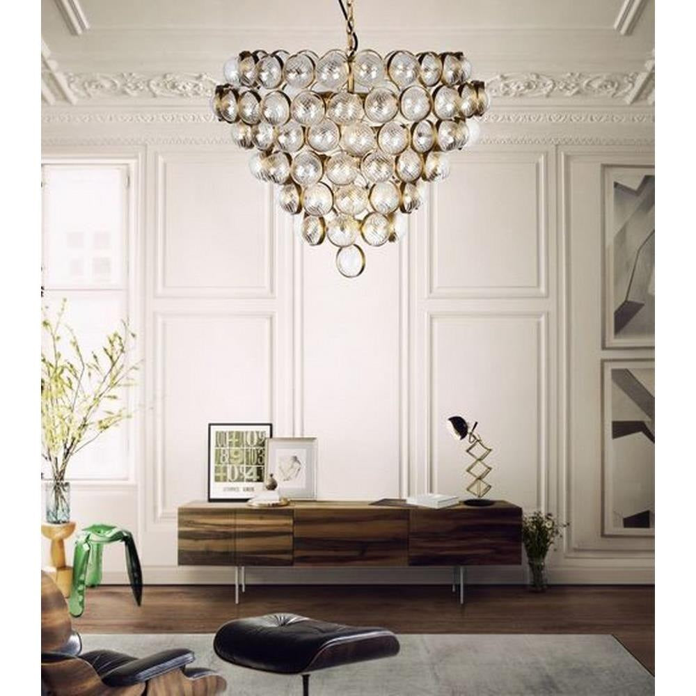 Lucas and McKearn - CH9069 - Flambeau Inspired - 8 Light Chandelier In Glam Style-26 Inches Tall and 31 Inches Wide