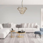 Lucas and McKearn - CH9069 - Flambeau Inspired - 8 Light Chandelier In Glam Style-26 Inches Tall and 31 Inches Wide
