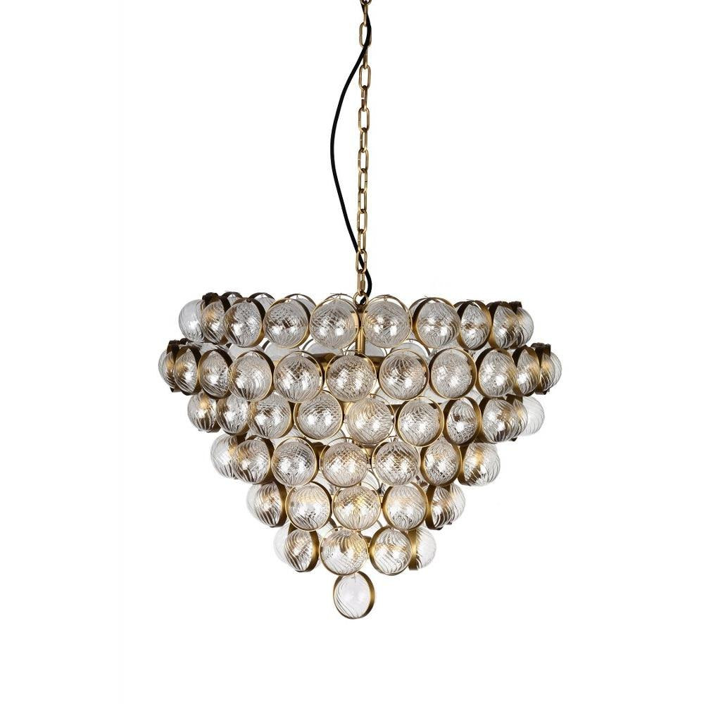 Lucas and McKearn - CH9069 - Flambeau Inspired - 8 Light Chandelier In Glam Style-26 Inches Tall and 31 Inches Wide