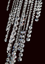 Chantant 24" Wide Polished Steel w/ Optic Crystal Chandelier