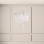 Chantant 28"H x 24"W 6-Light Crystal Chandelier in Polished Stain