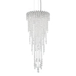 Chantant 35"H x 14"W 4-Light Crystal Pendant in Polished Stainles