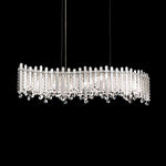 Chatter 8.5"H x 32.5"W 7-Lt Crystal Linear Pendant in Pol Stainle