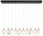 Chrysalis 44.5"W 10-Light Black Small White Crystal Standard Pendant