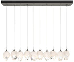 Chrysalis 44.5"W 10-Light Natural Iron Small White Crystal Standard Pe