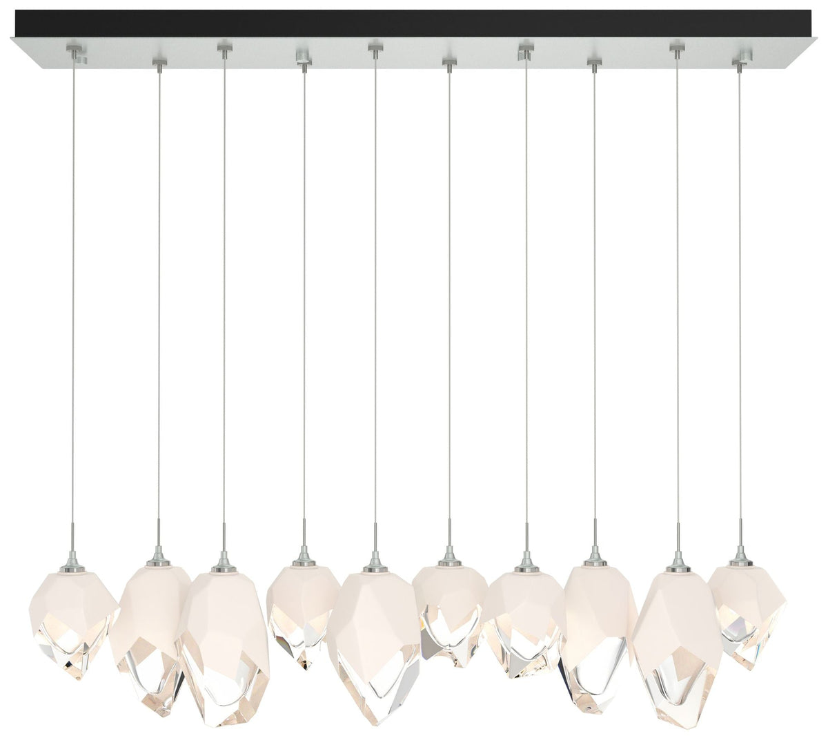 Chrysalis 44.5"W 10-Light Platinum Mixed White Crystal Standard Pendan