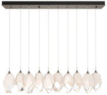 Chrysalis 44.7"W 10-Light Bronze Large White Crystal Standard Pendant