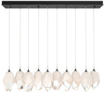 Chrysalis 9.8"W 10-Light Large Crystal White Crystal Black Long Pendan