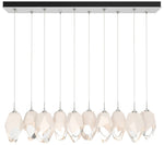 Chrysalis 9.8"W 10-Light Large Crystal White Crystal White Long Pendan