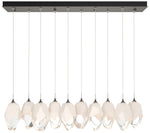Chrysalis 9.8"W 10-Light Large White Crystal Dark Smoke Long Pendant
