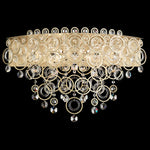 Circulus 16.5"H x 24.5"W 4-Light Crystal Wall Sconce in Heirloom