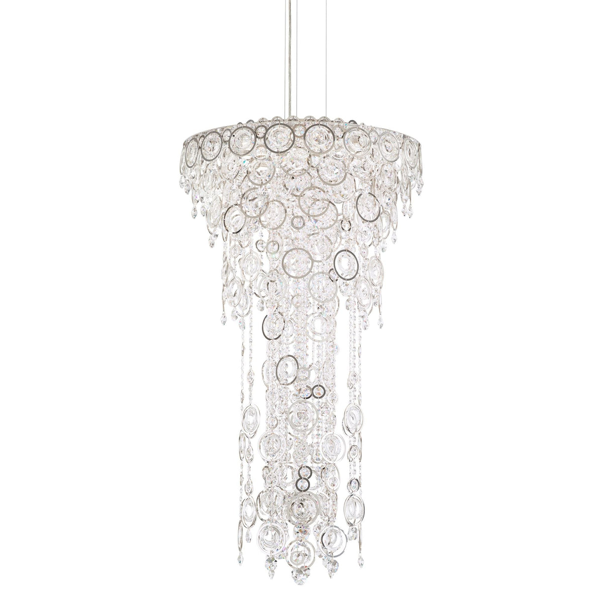 Circulus 44.5"H x 24"W 6-Light Crystal Pendant in Polished Stainl