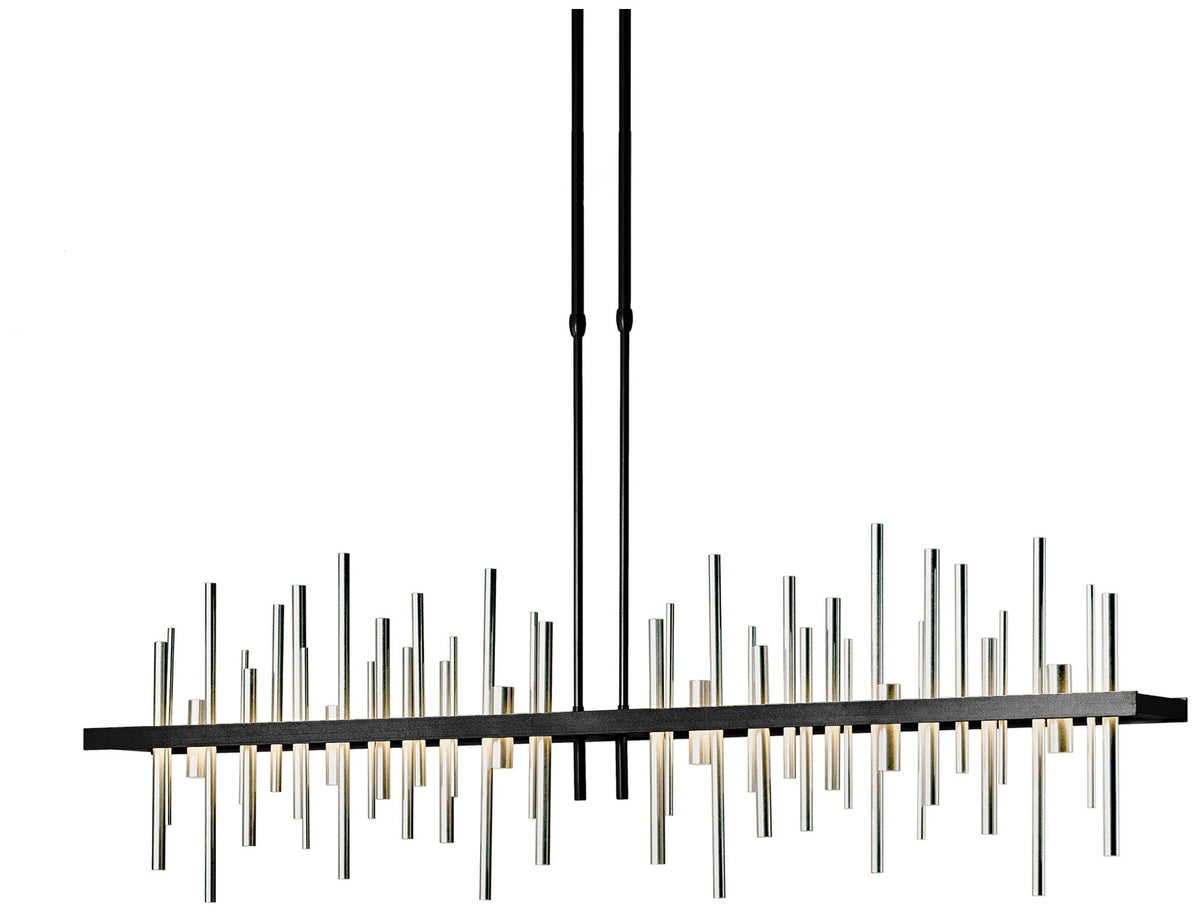 Cityscape 51.9" Wide Large Black LED Pendant With Sterling