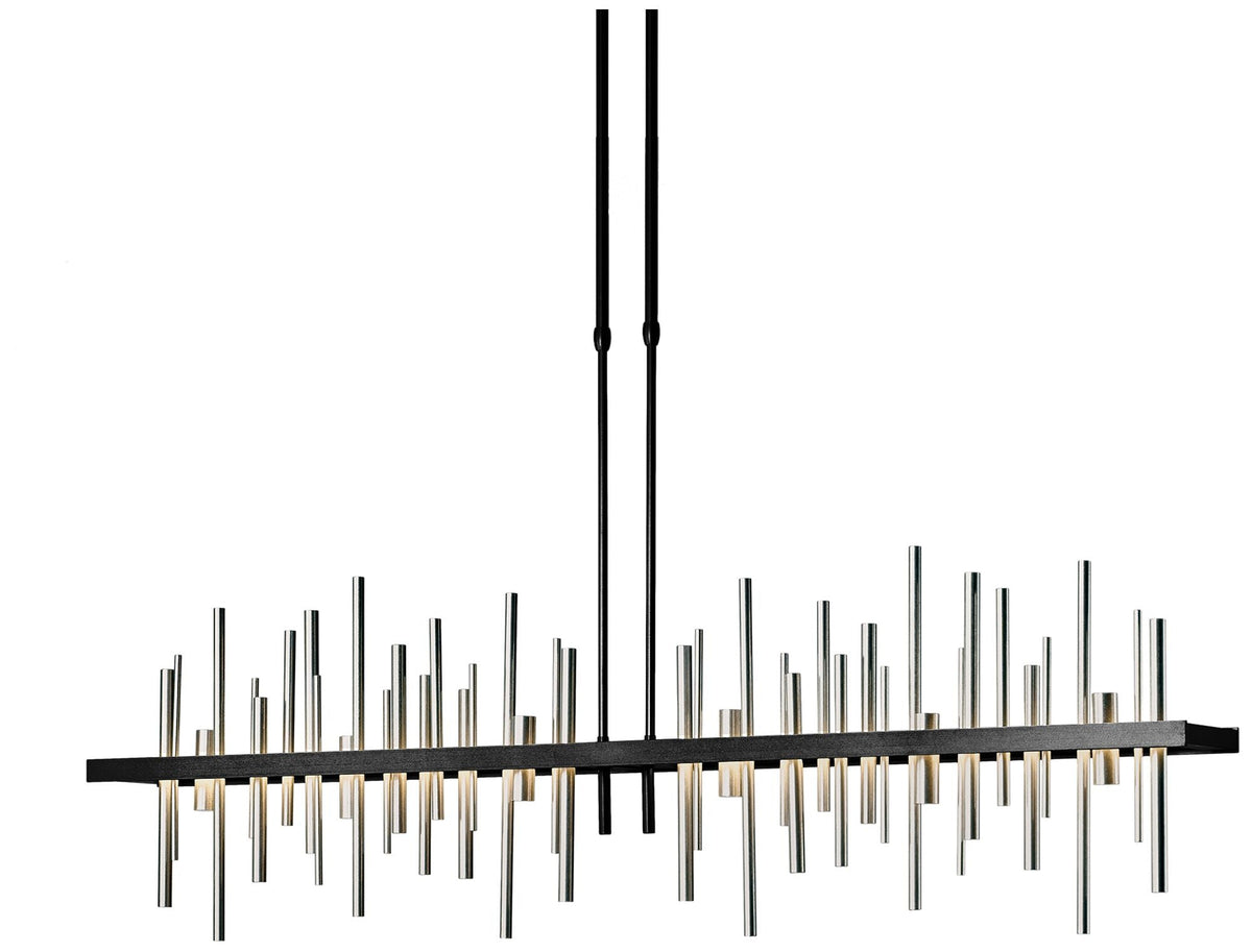 Cityscape 51.9" Wide Large Black LED Pendant With Vintage Platinum