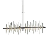 Cityscape 51.9" Wide Large Dark Smoke LED Pendant With Sterling