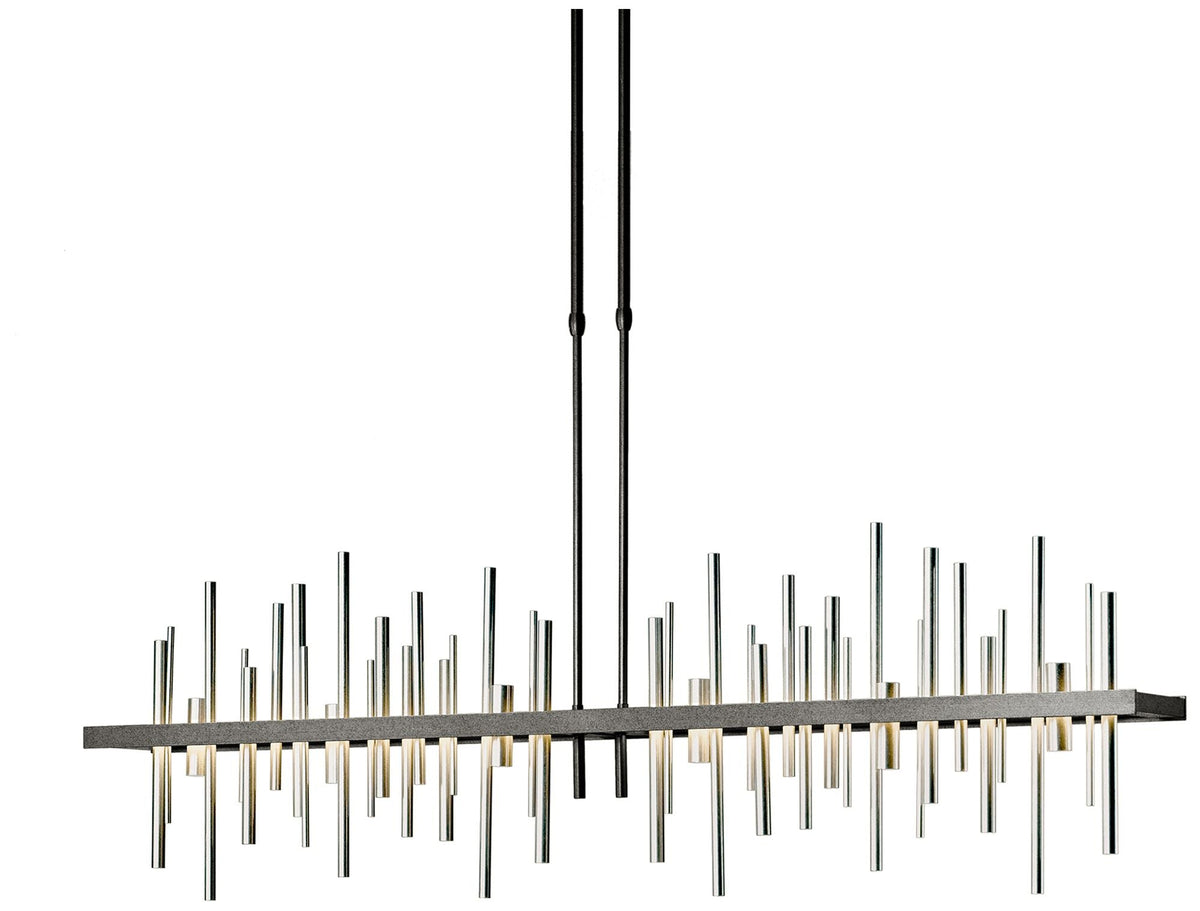Cityscape 51.9" Wide Large Natural Iron LED Pendant With Sterling