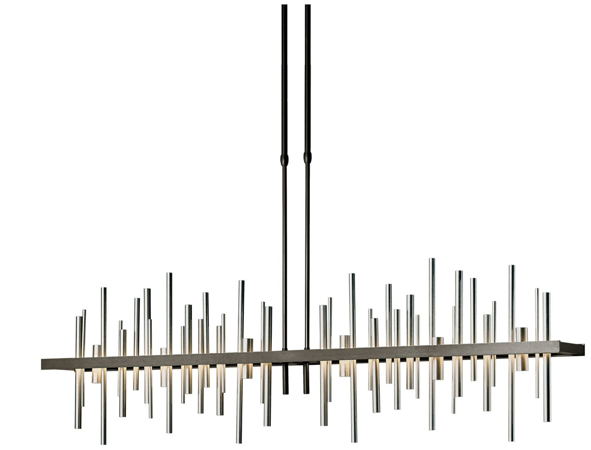 Cityscape 51.9" Wide Large Oil Rubbed Bronze And Platinum LED Pendant