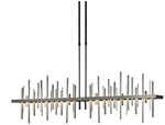 Cityscape 51.9"W Large Natural Iron And Vintage Platinum LED Pendant